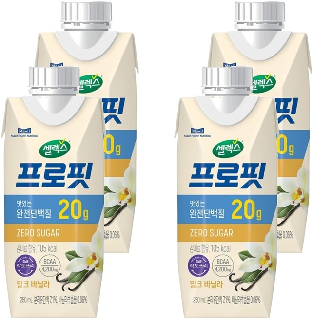 셀렉스 프로핏 밀크 바닐라, 250ml, 4개 - 쿠팡