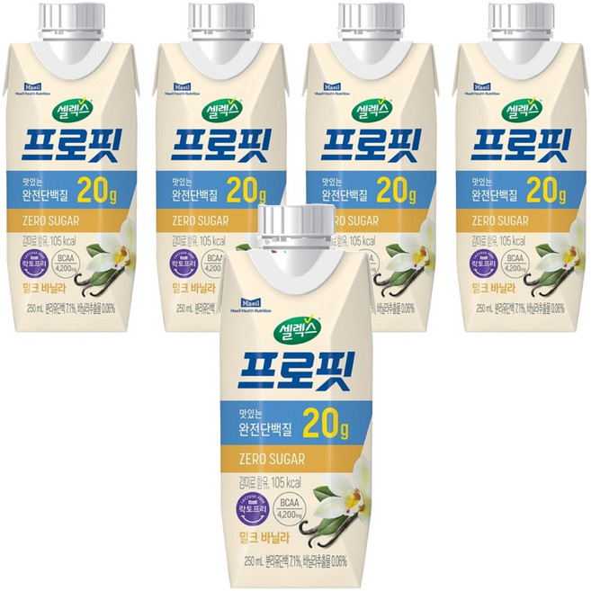 셀렉스 프로핏 밀크 바닐라, 250ml, 5개