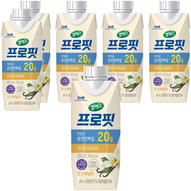 셀렉스 프로핏 밀크 바닐라, 250ml, 6개