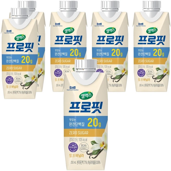셀렉스 프로핏 밀크 바닐라, 250ml, 6개 - 쿠팡