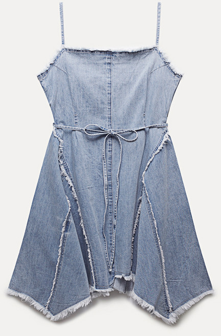 미쏘 여성용 프린지 미니 데님 원피스