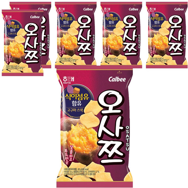 해태제과 오사쯔, 60g, 6개