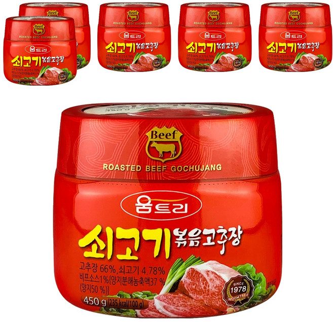 움트리 쇠고기 볶음고추장, 6개, 450g