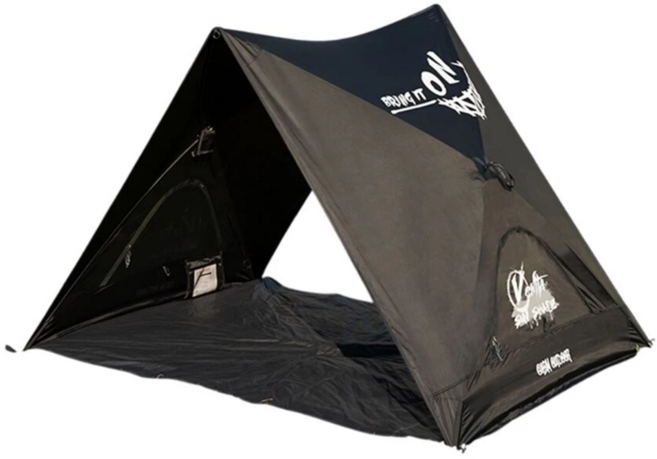 KZM OUTDOOR 塗鴉沙灘帳, 黑色, 1~2人