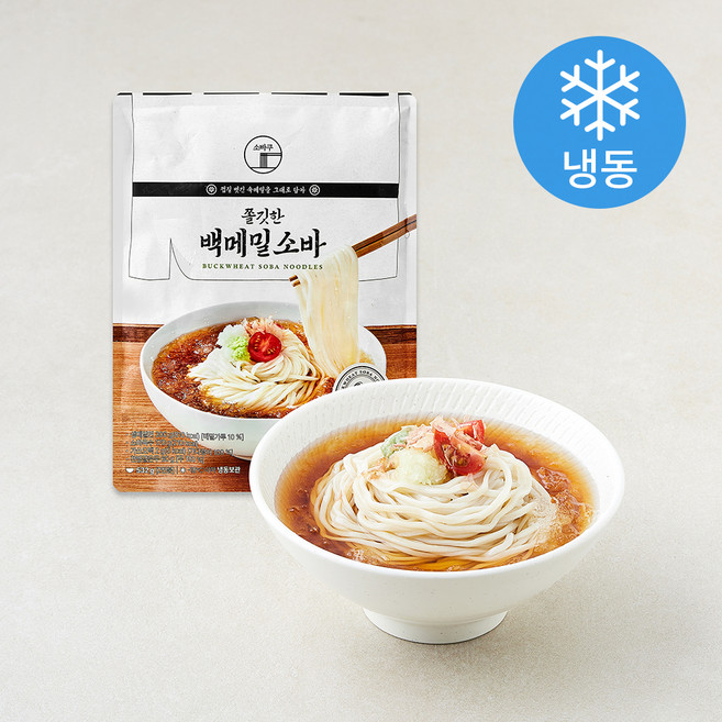 소바쿠 쫄깃한 백메밀소바 (냉동), 532g, 1개