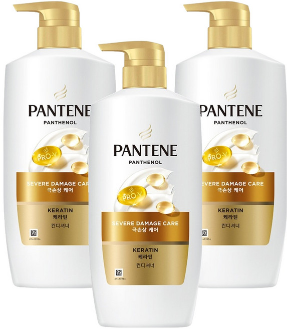 팬틴 케라틴 극손상케어 컨디셔너 프루티플로럴향, 3개, 750ml