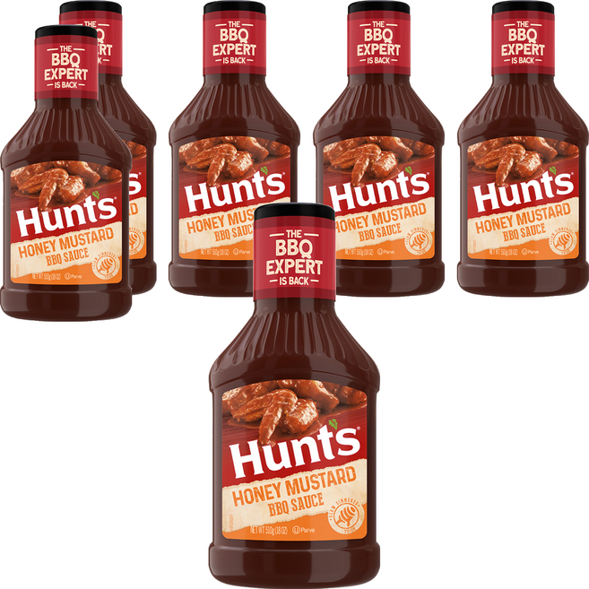 콘아그라 헌트 허니머스타드 바베큐소스, 510g, 6개