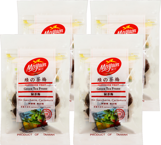 美元蜜餞 綠の茶梅, 70g, 4包