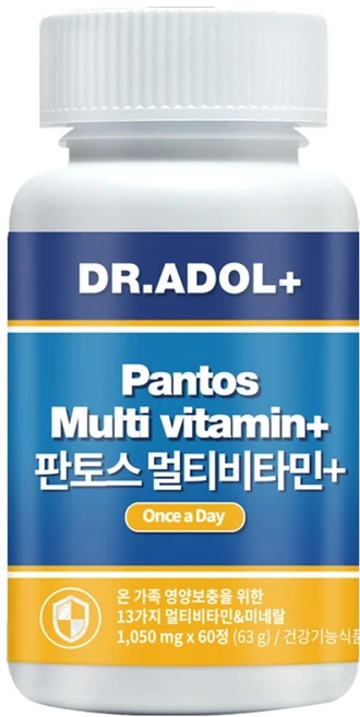 닥터아돌 판토스 멀티비타민+ 63g, 1개, 60정 - 쿠팡