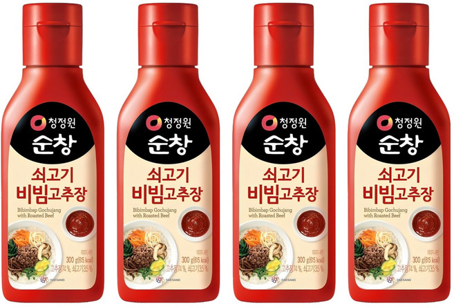 청정원순창 쇠고기 비빔고추장, 300g, 4개