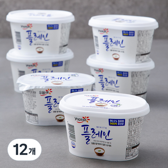 빙그레 요플레 플레인 화이트, 430g, 1개입, 12개