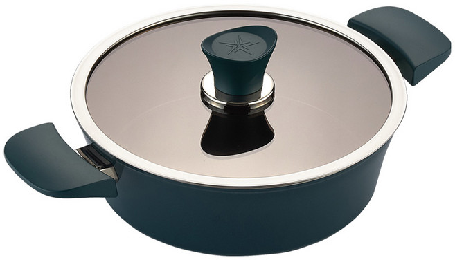 해피콜 인덕션 이든 전골냄비, 24cm, 스투키그린, 1개