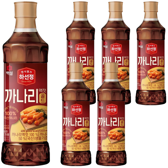하선정 까나리 액젓골드, 400g, 6개