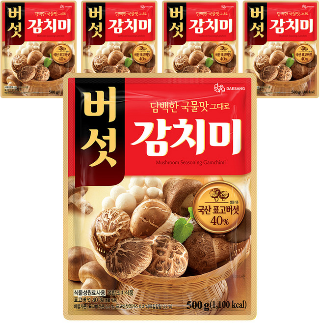대상 버섯감치미, 500g, 5개