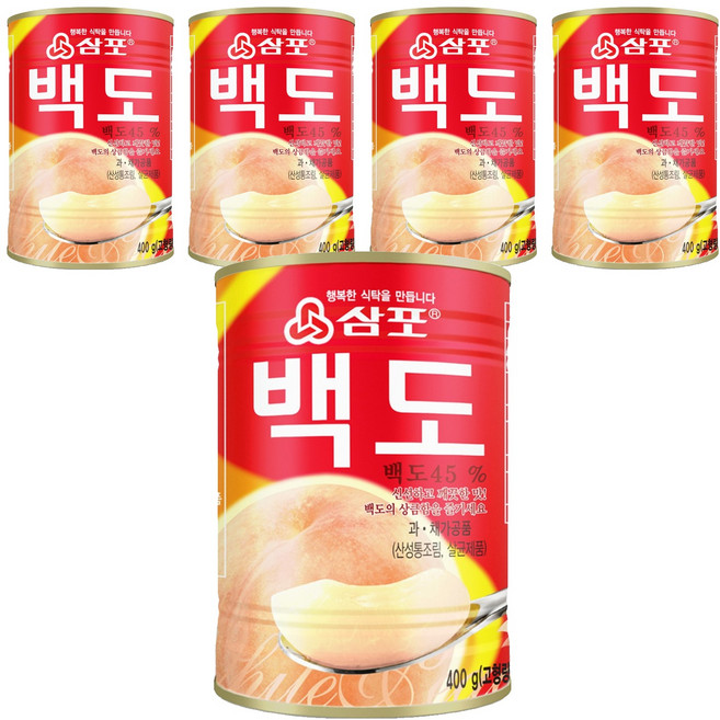 삼포 백도 슬라이스, 400g, 5개