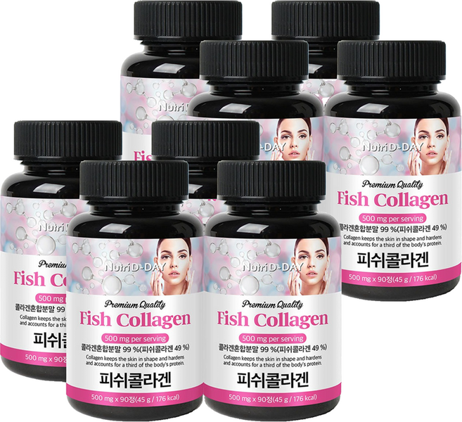 뉴트리디데이 프리미엄 피쉬 콜라겐 타블렛, 90정, 8개