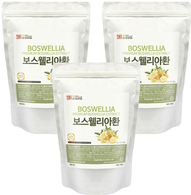 갑당약초 보스웰리아환 실속형 지퍼백, 3개, 200g
