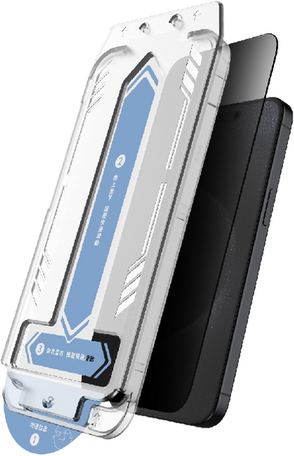 NAUGHTY GHOST 頑皮鬼 極致黑PLUS 防窺保護貼 含貼模器, 1個