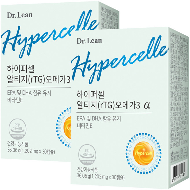 닥터린 정품 하이퍼셀 알티지 rTG 오메가3 알파, 30정, 2개