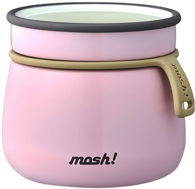 mosh Latte Food Jar 不鏽鋼保溫保冷食物罐, 粉紅色, 350ml, 1個