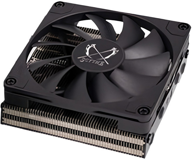 SCYTHE 鐮刀 手裏劍3 下吹式 CPU 散熱器 黑色 超薄39mm 支援多種CPU腳位, SCSK-3000, 1個
