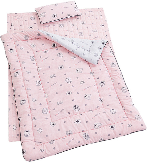 시은데코 뽀로로 도트 유아이불세트, 핑크