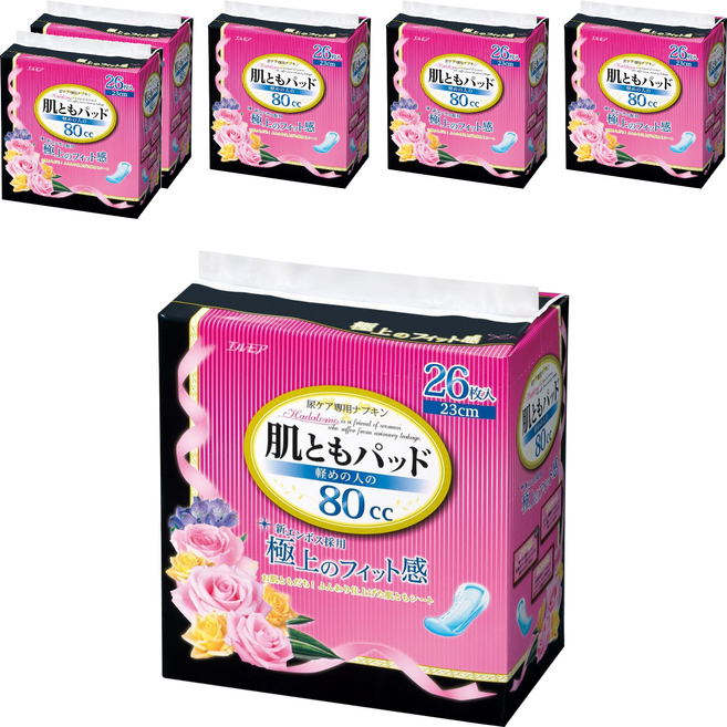 ELLEMOI 日本一番 失禁棉墊 微量型, 23cm, 26片, 6包