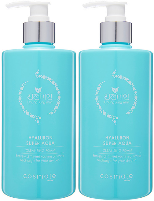 청정미인 히아루론 수퍼 아쿠아 클렌징 폼, 2개, 500ml