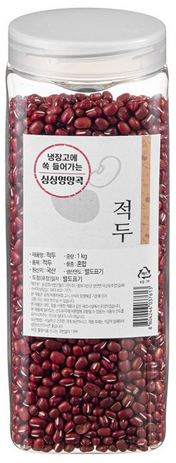 월드그린 싱싱영양통 적두 팥, 1kg, 1개