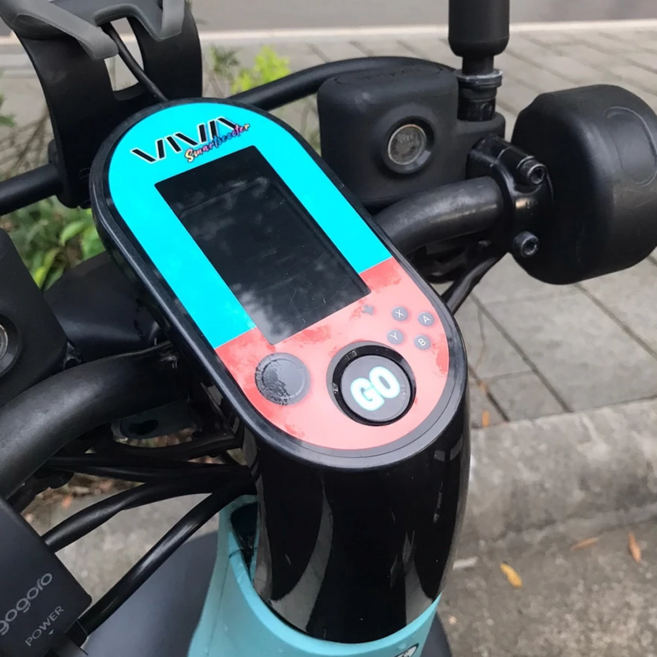 GOGORO VIVA造型膜 經典Switch 儀表貼含Go鍵 高抗刮犀牛皮, 1個