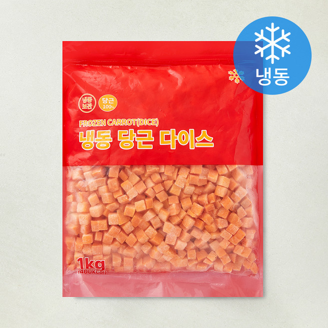 당근 다이스 (냉동), 1개, 1kg