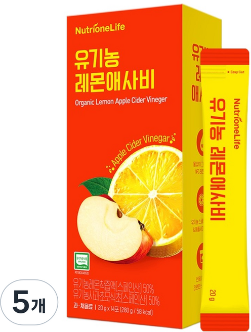 뉴트리원 유기농 레몬 애사비 14p, 280g, 5개