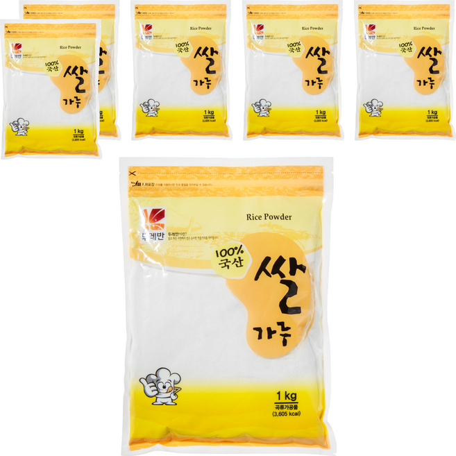 뚜레반 국내산 쌀가루, 1kg, 6개