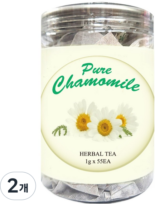 프리미엄 삼각티백 캐모마일차, 1g, 2개, 55개입