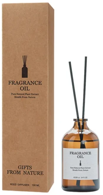FRAGRANCE 法式精油茶色擴香瓶, 牡丹與嫣紅麂絨, 100ml, 1件
