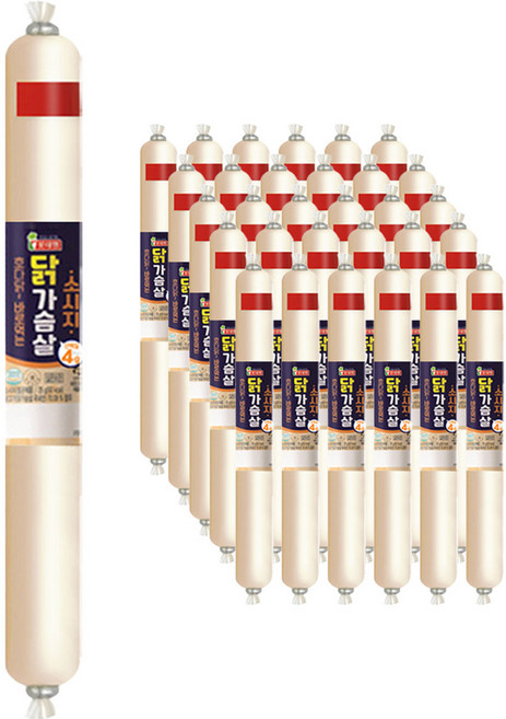 롯데웰푸드 닭가슴살 소시지, 25g, 50개