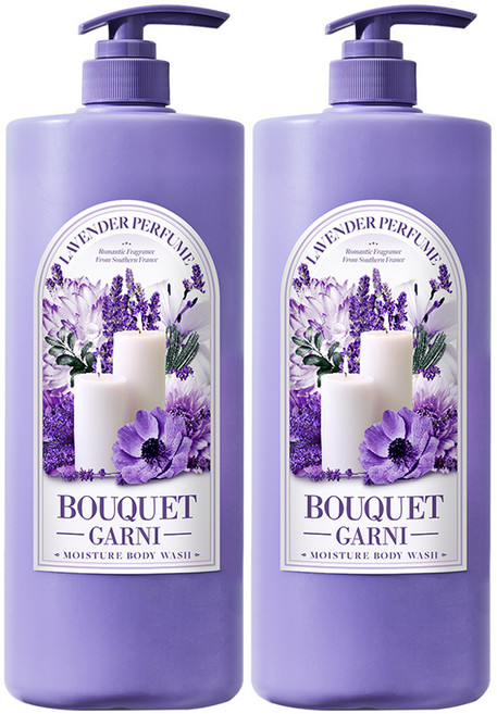 부케가르니 모이스처 바디워시 라벤더 퍼퓸, 1.5L, 2개