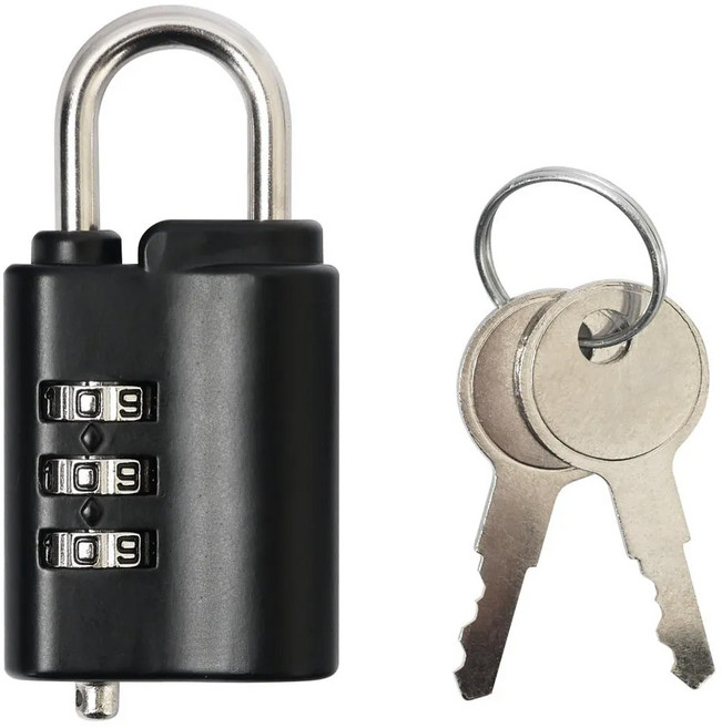 TRENY 台製3位數密碼鎖附鎖匙, 1個