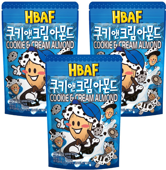 HBAF 杏仁果 巧酥餅乾味, 120g, 3個