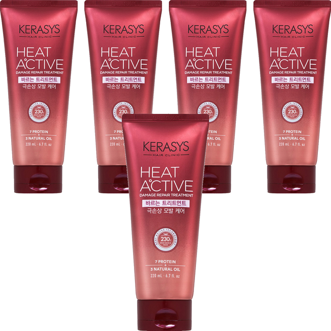 케라시스 히트 액티브 극손상 바르는 트리트먼트, 220ml, 5개