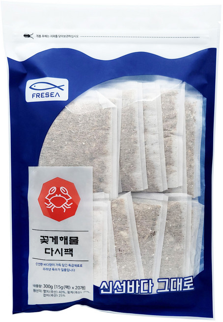 프레씨 꽃게 해물다시팩 15g*20팩, 300g, 1개