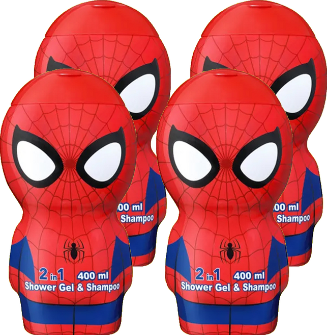 MARVEL 漫威 SPIDER-MAN 蜘蛛人 蜘蛛人限定版 2合1沐浴洗髮精, 400ml, 4瓶