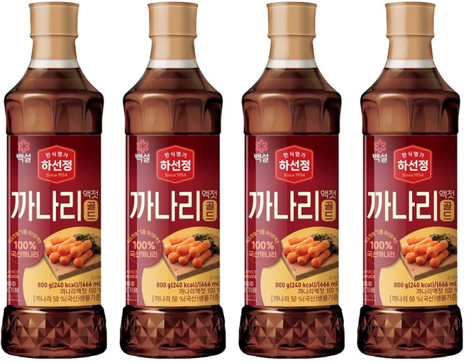 하선정 까나리액젓 골드, 800g, 4개