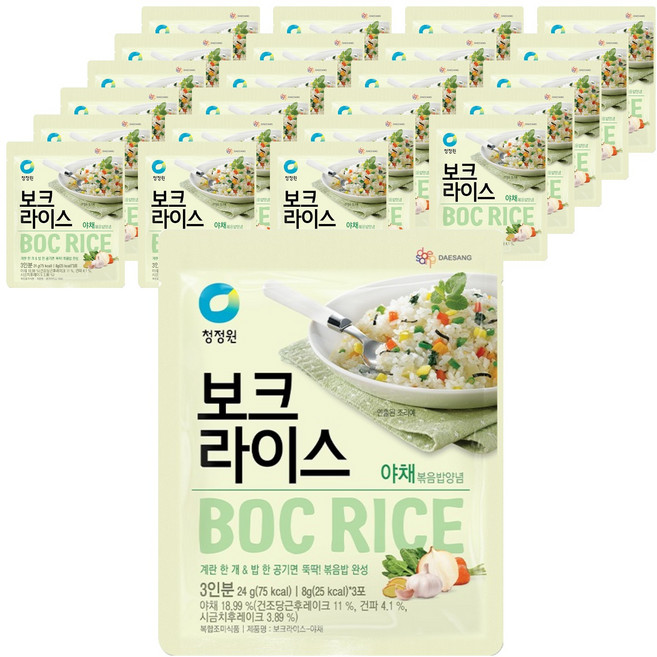 청정원 보크라이스 야채, 24g, 24개