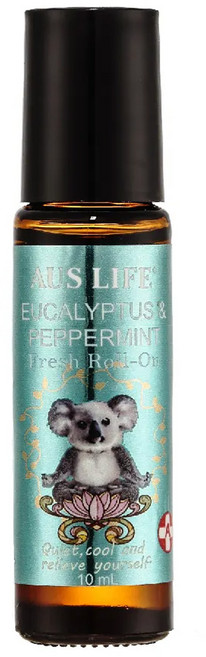 AUS LIFE 澳思萊 尤加利勁涼滾珠精油棒 10ml 含尤加利和薄荷精油, 1瓶