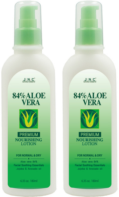JNC 알로에베라 84%알로에베라 프리미엄 나리싱로션, 180ml, 2개