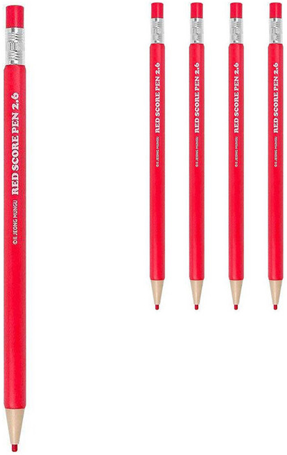 iiGEN 빨간 채점펜, 1색, 5개