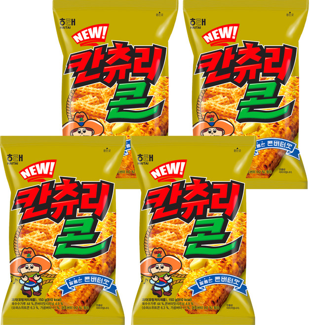 해태제과 NEW칸츄리콘, 150g, 4개