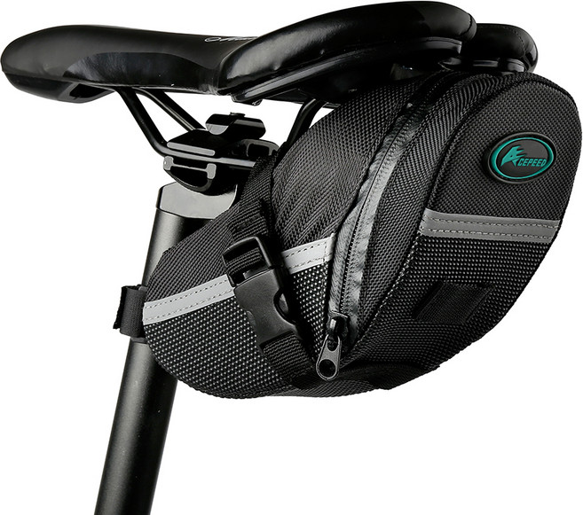 에이스피드 자전거 안장 가방 ks13, 블랙, 1개