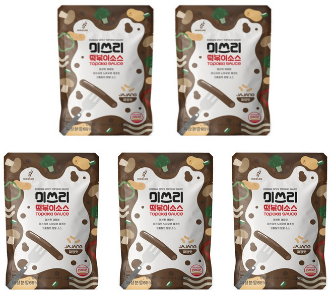 미쓰리 떡볶이소스 짜장맛, 50g, 5개